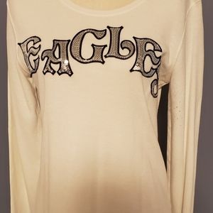 WHITE waffle "Eagles" shirt